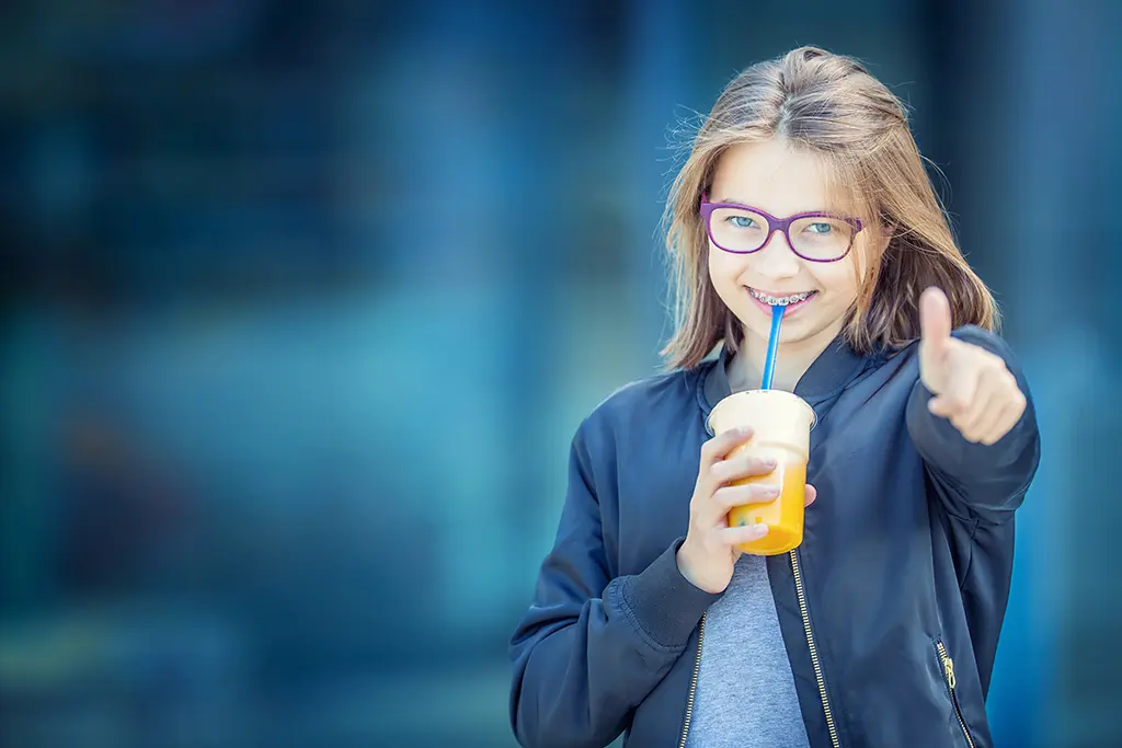 Braces and Halloween Candy may not always work. When in doubt, grab a smoothie or healthy treat,